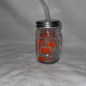 Custom Designed Clear Glass Mason Jar - New Without Tags